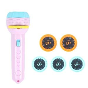 3 Sets Children Early Education Luminous Projection Flashlight, Specification: Pink + 40 Patterns (OEM)