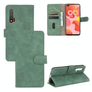 For Huawei nova 6 5G Solid Color Skin Feel Magnetic Buckle Horizontal Flip Calf Texture PU Leather Case with Holder & Card Slots & Wallet(Green) (OEM)