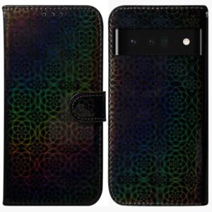 For Google Pixel 6 Pro Colorful Magnetic Buckle Leather Phone Case(Black) (OEM)