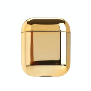 For AirPods 1/2 Electroplated PC Earphones Shockproof Protective Case(Gold) (OEM)