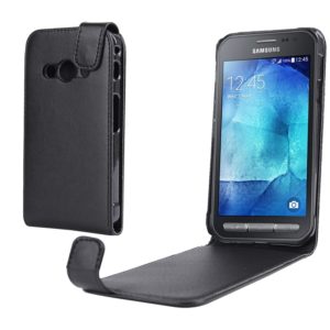 Nappa Texture Vertical Flip Magnetic Snap Leather Case for Galaxy Xcover 3 / G388F(Black) (OEM)