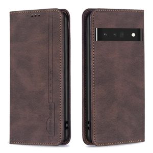 For Google Pixel 7 Pro 5G Magnetic RFID Blocking Anti-Theft Leather Phone Case(Brown) (OEM)