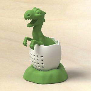 Dinosaur Baby Silicone Tea Strainer(Lucky Green) (OEM)