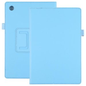 For Samsung Galaxy Tab A8 10.5 2021 Litchi Texture Solid Color Leather Tablet Case(Sky Blue) (OEM)