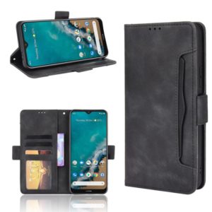 For Nokia G50 5G Skin Feel Calf Pattern Horizontal Flip Leather Case with Holder & Card Slots & Photo Frame(Black) (OEM)