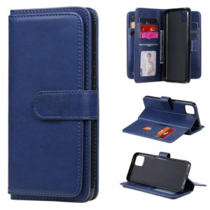 For OPPO Realme C11 Multifunctional Magnetic Copper Buckle Horizontal Flip Solid Color Leather Case with 10 Card Slots & Wallet & Holder & Photo Frame(Dark Blue) (OEM)
