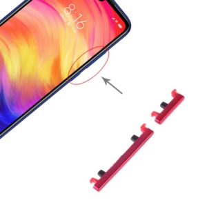 Power Button and Volume Control Button for Xiaomi Redmi Note 7 Pro / Redmi Note 7(Red) (OEM)