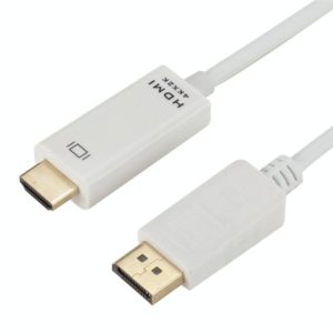 4K x 2K DP to HDMI Converter Cable, Cable Length: 1.8m(White) (OEM)