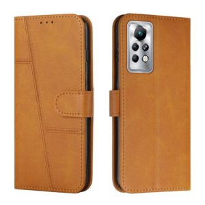 For Infinix Note 11 Pro / 11S Stitching Calf Texture Buckle Leather Phone Case(Yellow) (OEM)