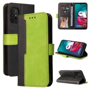 For Motorola Moto G30 / G20 / G10 Business Stitching-Color Horizontal Flip PU Leather Case with Holder & Card Slots & Photo Frame(Green) (OEM)