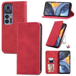 For TCL 30 5G / 30+ 5G Retro Skin Feel Magnetic Leather Phone Case(Red) (OEM)