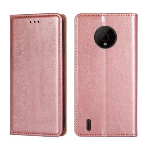 For Nokia C200 Gloss Oil Solid Color Magnetic Flip Leather Phone Case(Rose Gold) (OEM)