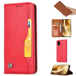 For Galaxy S20 Knead Skin Texture Horizontal Flip Leather Case with Photo Frame & Holder & Card Slots & Wallet(Red) (OEM)