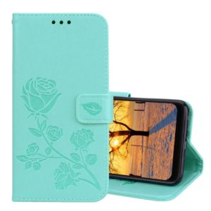 Rose Embossed Horizontal Flip PU Leather Case for Xiaomi Pocophone F1 , with Holder & Card Slots & Wallet(Green) (OEM)