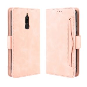 For Xiaomi Redmi 8 Wallet Style Skin Feel Calf Pattern Leather Case with Separate Card Slot(Pink) (OEM)