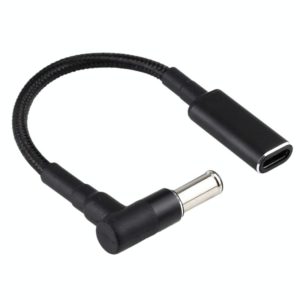 6.0 x 1.4mm Elbow to USB-C / Type-C Adapter Nylon Braid Cable (OEM)
