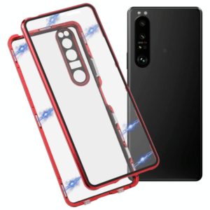 For Sony Xperia 1 III HD Magnetic Metal Tempered Glass Phone Case(Red) (OEM)
