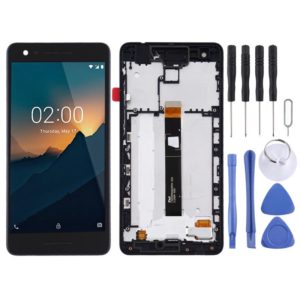 TFT LCD Screen for Nokia 2.1 Digitizer Full Assembly with Frame (Black) (OEM)