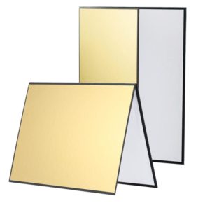 3-in-1 Reflective Board A3 Cardboard Folding Light Diffuser Board (White + Black + Gold) (OEM)