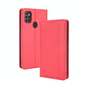 For ZTE Blade A7s 2020 Magnetic Buckle Retro Crazy Horse Texture Horizontal Flip Leather Case with Holder & Card Slots & Photo Frame(Red) (OEM)