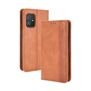 For Asus Zenfone 8 / 8Z Magnetic Buckle Retro Crazy Horse Leather Phone Case(Brown) (OEM)