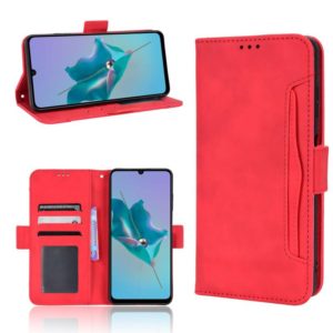 For ZTE Blade A72 Skin Feel Calf Pattern Leather Phone Case(Red) (OEM)