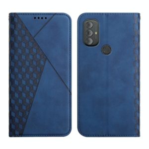 For Motorola Moto G Power 2022 Diamond Splicing Skin Feel Magnetic Leather Phone Case(Blue) (OEM)