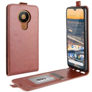 For Nokia 5.3 R64 Texture Single Vertical Flip Leather Protective Case with Card Slots & Photo Frame(Brown) (OEM)
