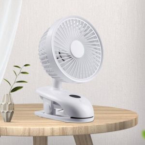 F601 Multifunctional Clip-on Electric Fan with LED Display (White) (OEM)