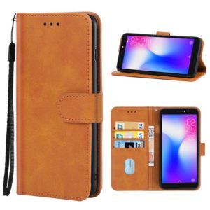 For Tecno Pop 2 Power Leather Phone Case(Brown) (OEM)
