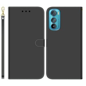 For Motorola Edge 30 Imitated Mirror Surface Leather Phone Case(Black) (OEM)