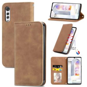 For LG Velvet 2 Pro Retro Skin Feel Business Magnetic Horizontal Flip Leather Case with Holder & Card Slots & Wallet & Photo Frame(Brwon) (OEM)