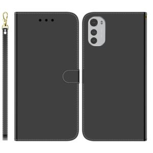 For Motorola Moto E32 Imitated Mirror Surface Leather Phone Case(Black) (OEM)