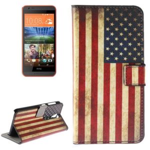 Retro USA Flag Pattern Horizontal Flip Magnetic Buckle Leather Case with Holder & Card Slots & Wallet for HTC Desire 620 (OEM)