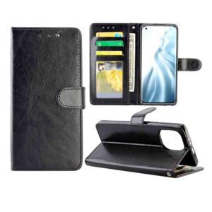 For Xiaomi Mi 11 Crazy Horse Texture Leather Horizontal Flip Protective Case with Holder & Card Slots & Wallet & Photo Frame(Black) (OEM)