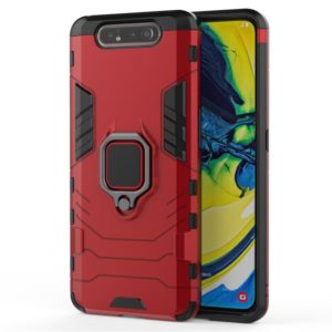 PC + TPU Shockproof Protective Case for Galaxy A80 / A90, with Magnetic Ring Holder (Red) (OEM)
