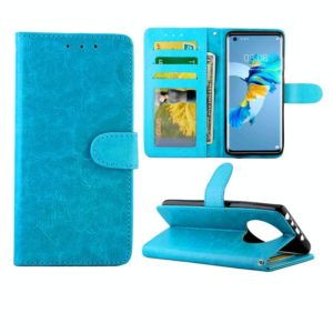 For Huawei Mate 40 Crazy Horse Texture Leather Horizontal Flip Protective Case with Holder & Card Slots & Wallet & Photo Frame(Baby Blue) (OEM)