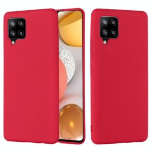 For Samsung Galaxy A42 5G Pure Color Liquid Silicone Shockproof Full Coverage Case(Red) (OEM)