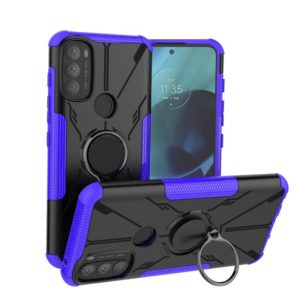 For Motorola Moto G71 5G Armor Bear Shockproof PC + TPU Phone Case(Purple) (OEM)