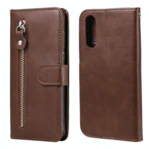 For Sony Xperia 10 II Fashion Calf Texture Zipper Horizontal Flip Leather Case with Holder & Card Slots & Wallet Function(Brown) (OEM)