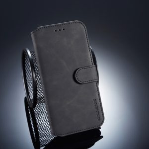 DG.MING Retro Oil Side Horizontal Flip Case for Huawei P20 Lite / Nova 3e, with Holder & Card Slots & Wallet (Black) (DG.MING) (OEM)