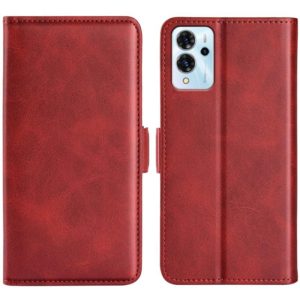 For ZTE V40 Pro Dual-side Magnetic Buckle Flip Leather Phone Case(Red) (OEM)