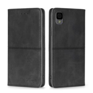 For TCL 30Z T602DL Cow Texture Magnetic Horizontal Flip Leather Phone Case(Black) (OEM)