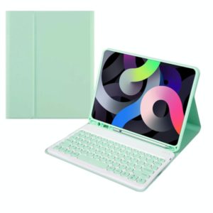 +X3 Universal Candy Color Round Keys Bluetooth Keyboard Leather Case(Fresh Green) (OEM)