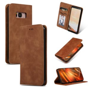 Retro Skin Feel Business Magnetic Horizontal Flip Leather Case for Galaxy S8(Brown) (OEM)
