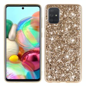 For Samsung Galaxy A41 Glitter Powder Shockproof TPU Protective Case(Gold) (OEM)