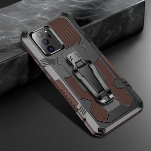 For Samsung Galaxy Note20 Machine Armor Warrior Shockproof PC + TPU Protective Case(Coffee) (OEM)