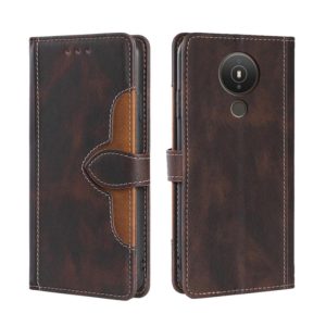 For Nokia 1.4 Skin Feel Straw Hat Magnetic Buckle Leather Phone Case(Brown) (OEM)