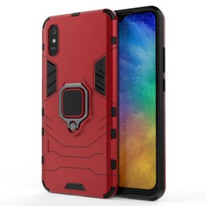 For Xiaomi Redmi 9A PC + TPU Anti-fall Protective Case with Magnetic Ring Holder(Red) (OEM)