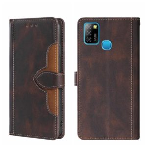 For Infinix Hot 10 Lite / Smart 5 X657 Skin Feel Straw Hat Magnetic Buckle Leather Phone Case(Brown) (OEM)
